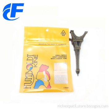 Cheap custom printed powder bag with ziplock